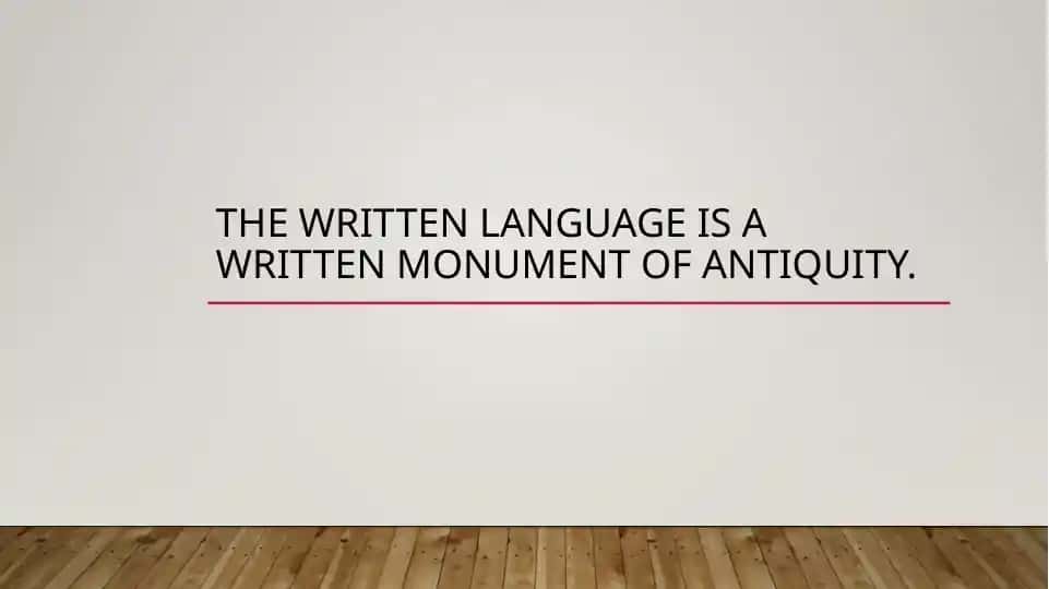 Written Language