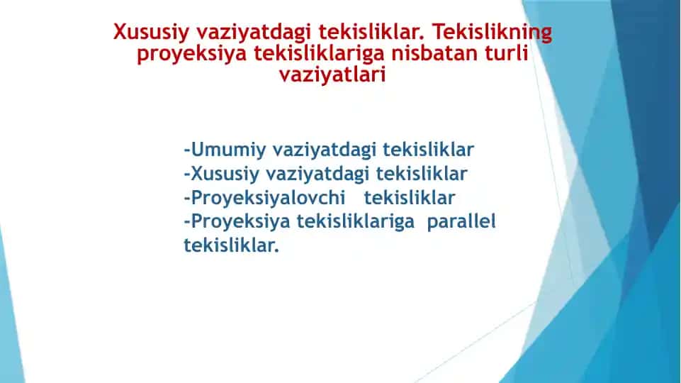 Tekisliklar