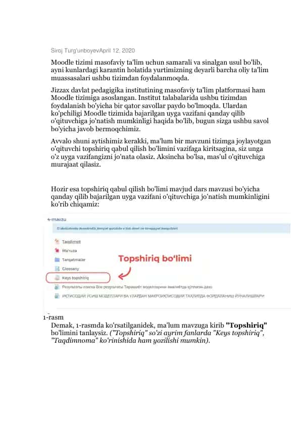 Moodle tizimi