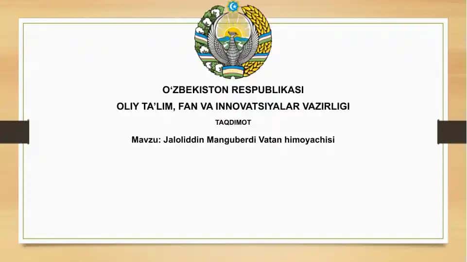 Jaloliddin Manguberdi Vatanhimoyachisi