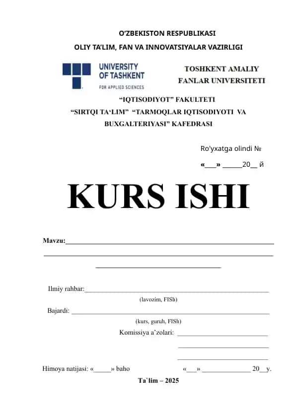 Ma'muriy-hududiy tarkibi va ijtimoiy-iqtisodiy rivojlanish (Namangan viloyati misolida) – Kurs ishi