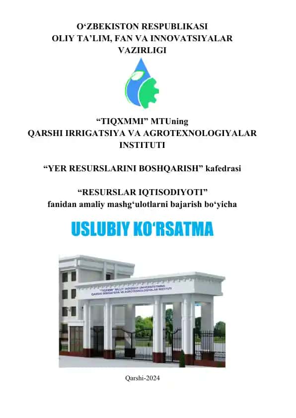Uslubiy ko'rsatma