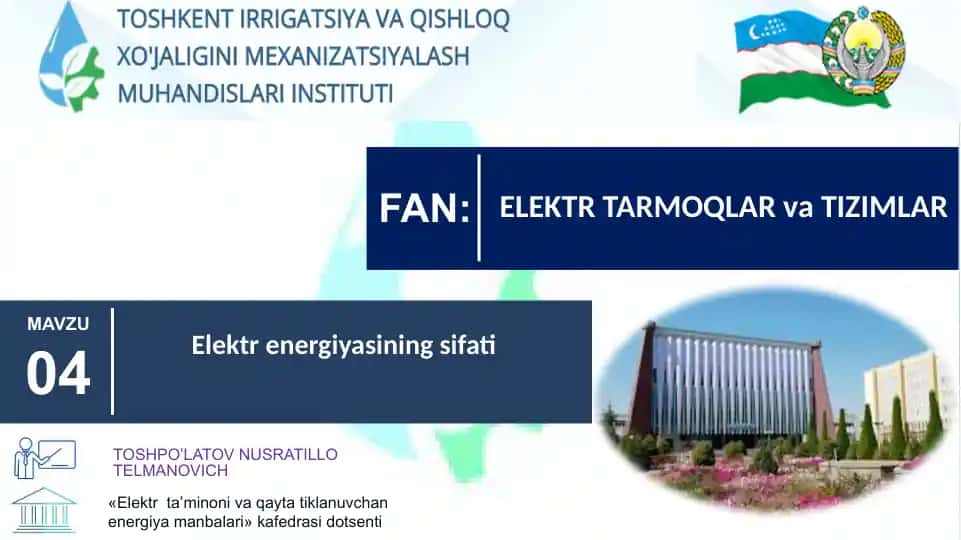 Elektr tasiri energiyasi sifati