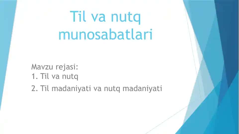 Tilvanutq munosabatlari