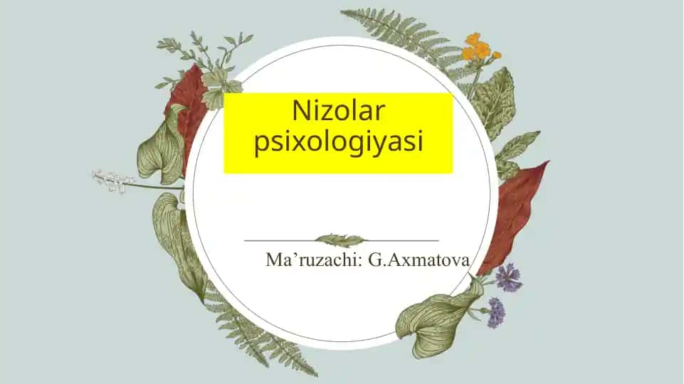 Nizolar psixologiyasi