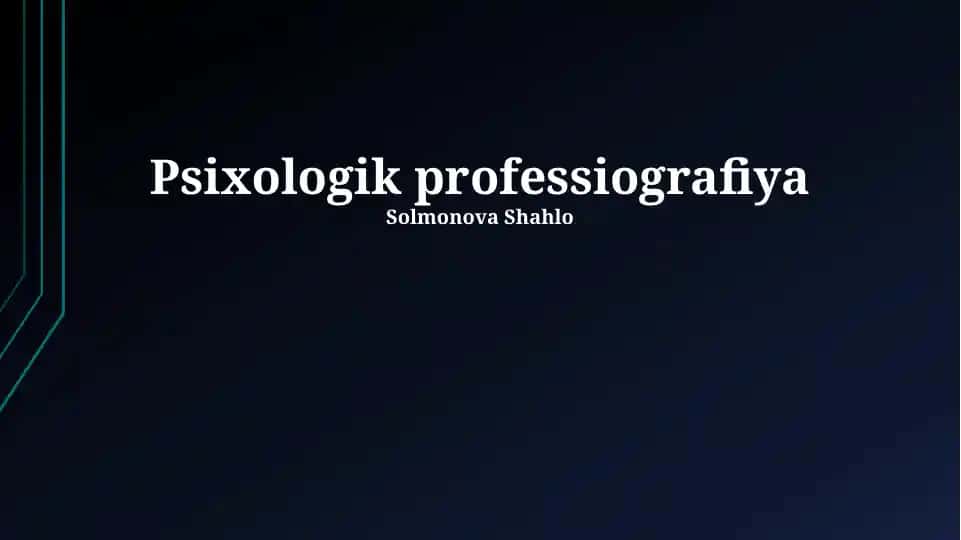 Psixologik professiografiya
