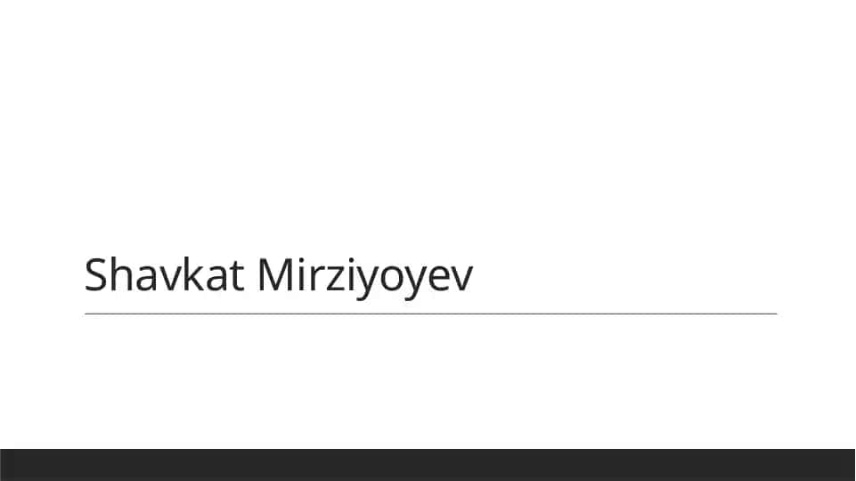 Shavkat Mirziyoyev