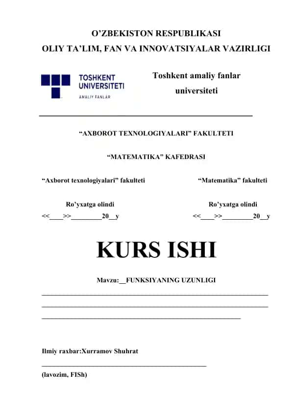 FUNKSIYA UZUNLIGI