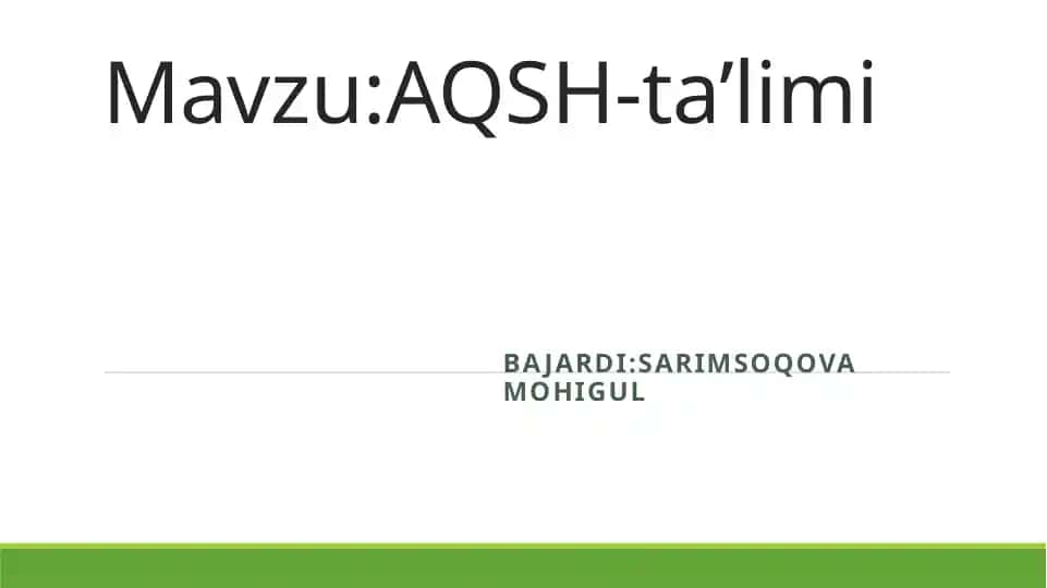 AQSH-ta’limi