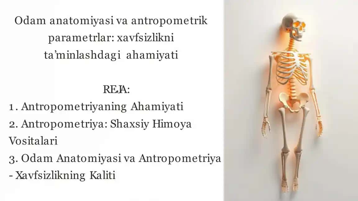 Odam Anatomiyasi va Antropometriya