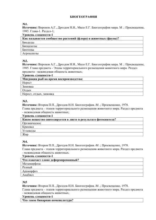 Биогеография