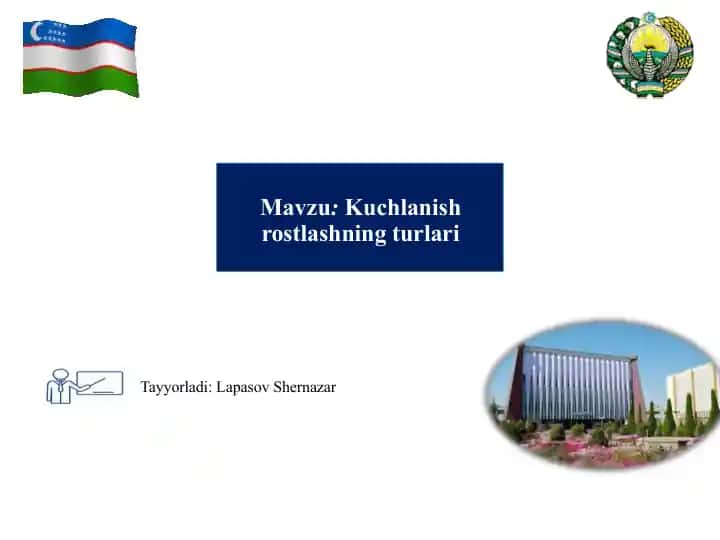 Kuchlanish rostlashning turlari