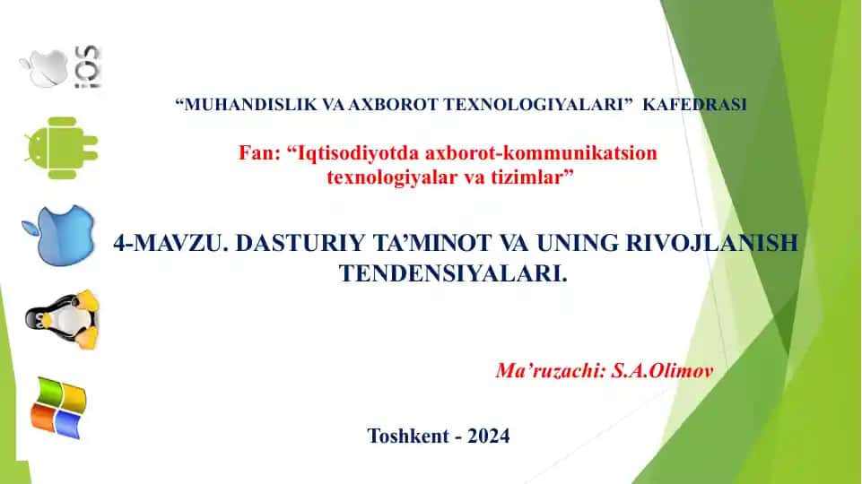 "Iqtisodiyotda axborot-kommunikatsion texnologiyalar"