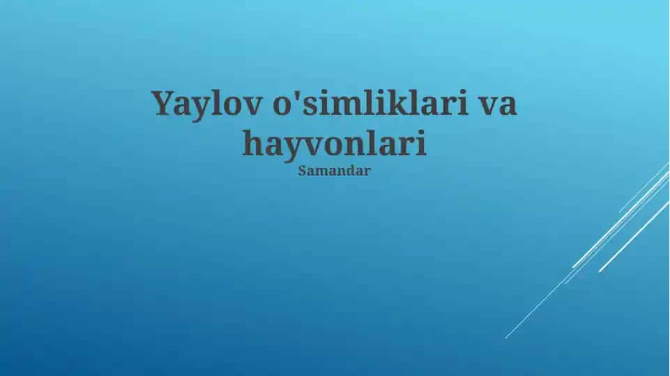 Yaylov o'simliklari va hayvonlari