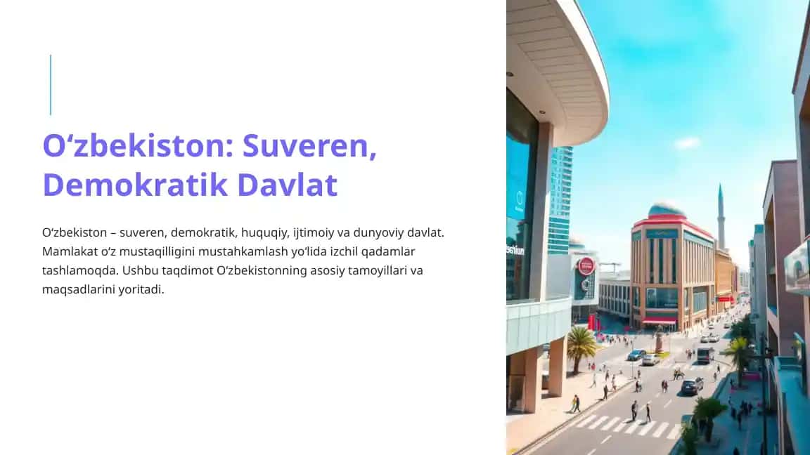 O'zbekiston: Suveren, Demokratik Davlat