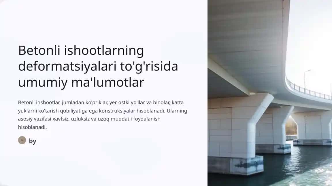 Betonli ishootlarning deformatsiyalari