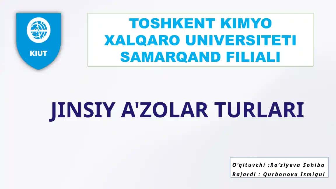 Jinsiy a'zolar turli xil ko'rinishi