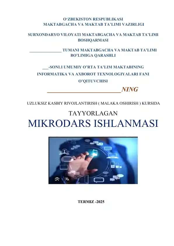 Amaliy mashg‘ulotlarda onlayn ta‘lim platformalaridan(Google Classroom, Moodle va boshqalar) samarali foydalanish metodikasi