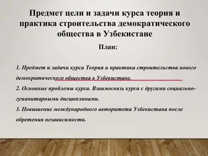 Теория и практика строительства демократического общества в Узбекистане