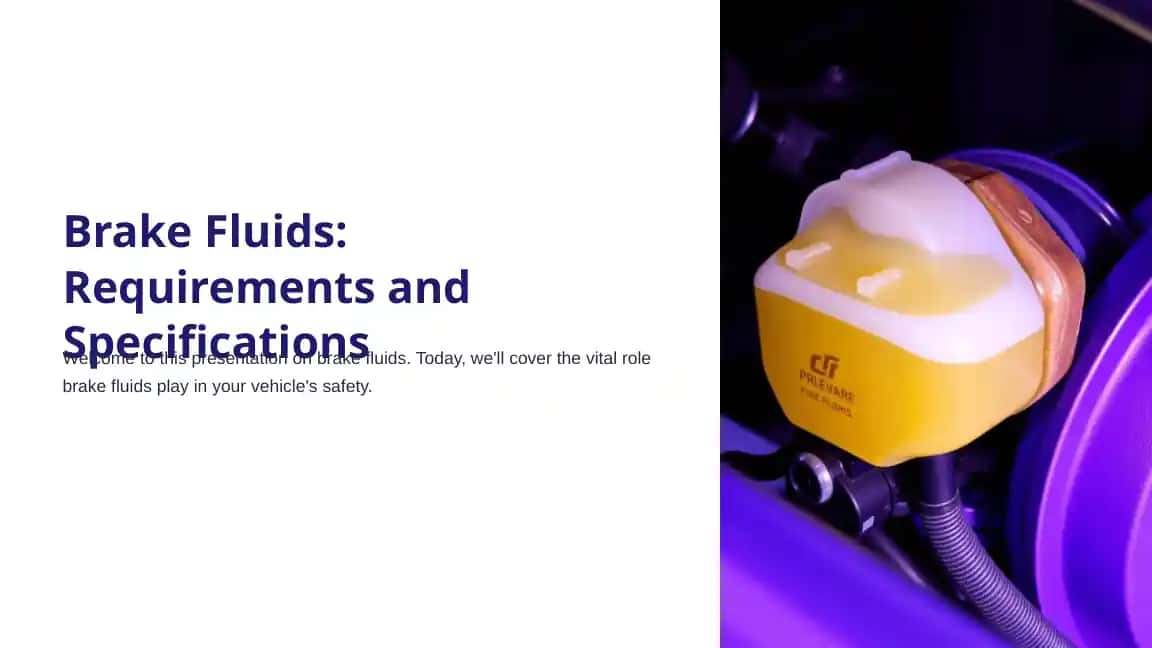 Brake Fluids: Requirements and Specifications
