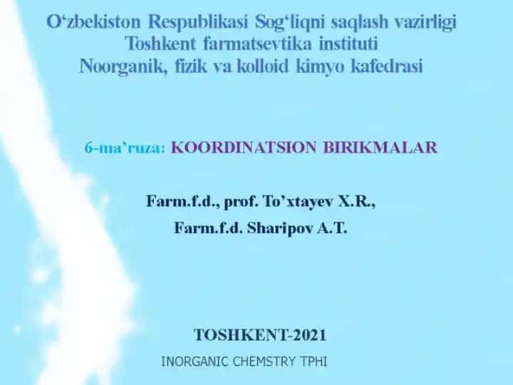 Koordinatsion birikmalar