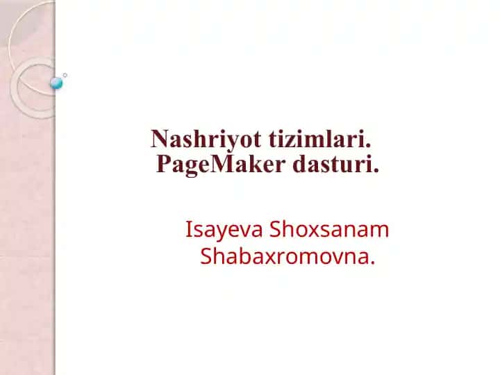 PageMaker dasturi