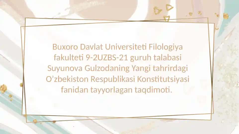 Oʼzbekiston Respublikasi Konstitutsiyasi