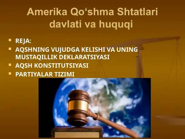 AQSHNING VUJUDGA KELISHI VA UNING MUSTAQILLIK DEKLARATSIYASI