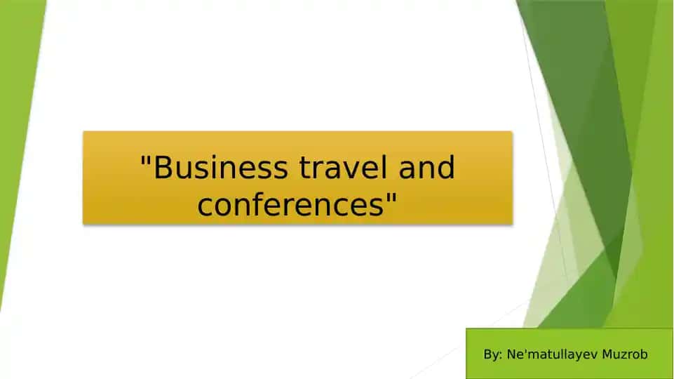 Business travel and conferences