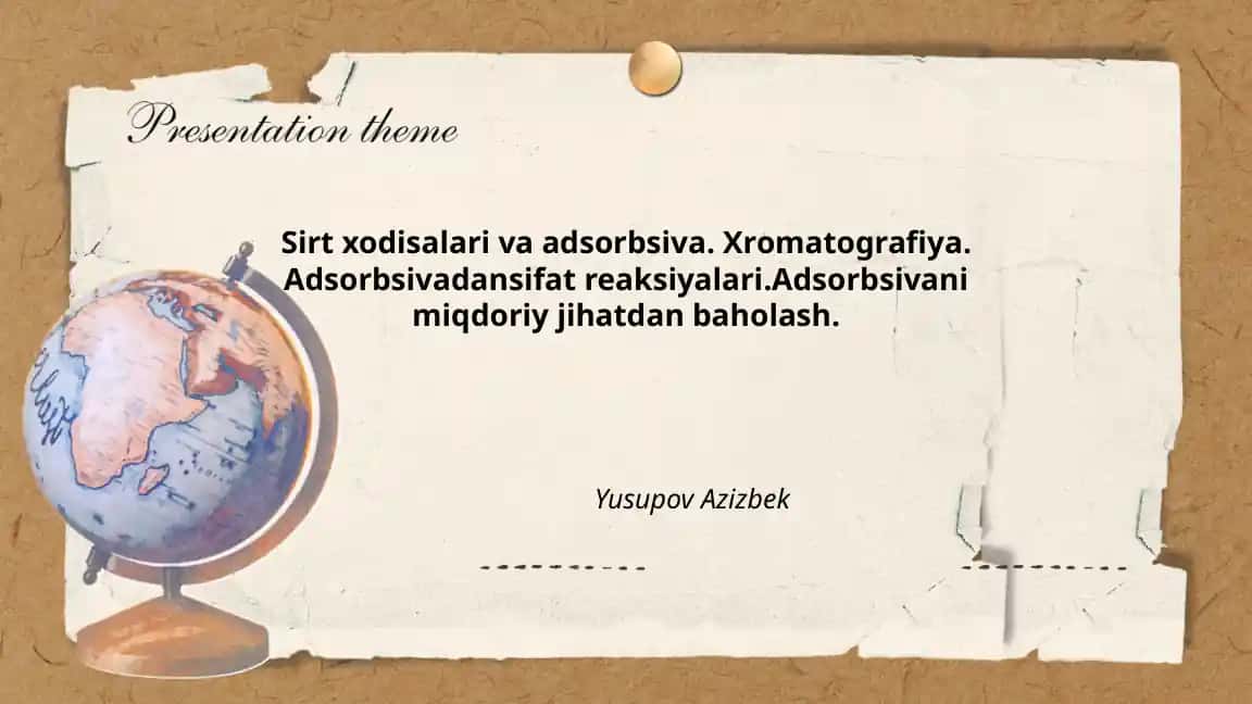 Sirt xodisalari va adsorbsiva