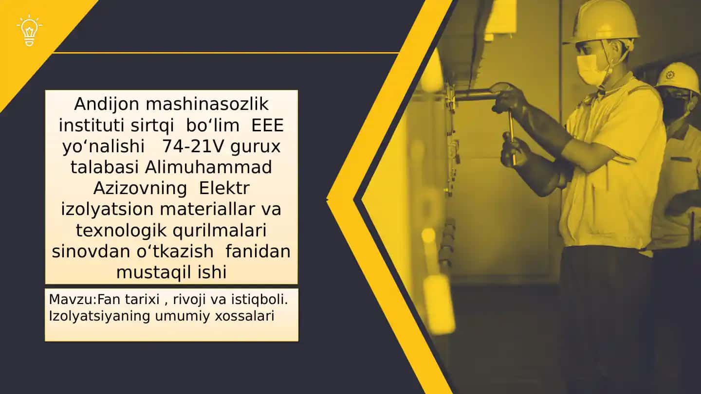 Izolyatsiyaning Umumiy Xossalari