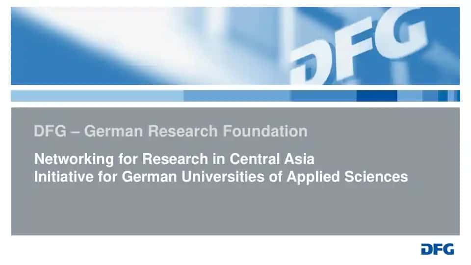 DFG – German Research Foundation
