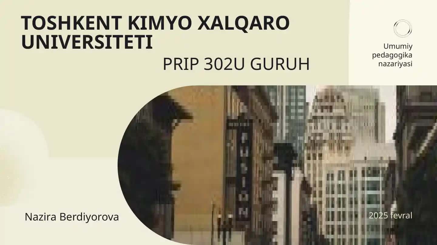 Umumiy pedagogika nazariyasi