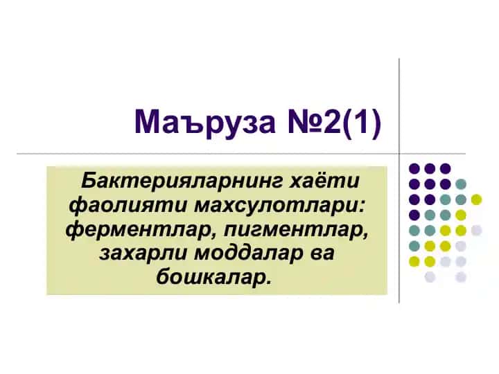 Bakteriyalar Evolyutsiyasi va Faoliyati