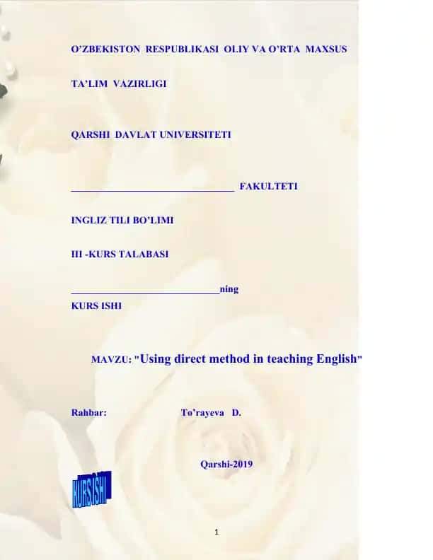 Using direct method in teaching English