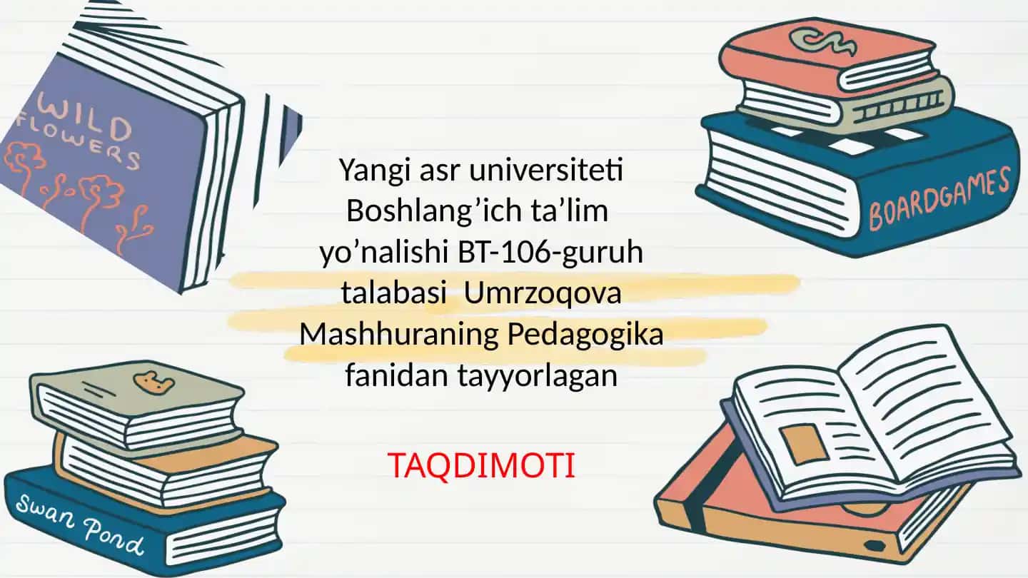Boshlang’ich ta’limni tashkil etish usullari
