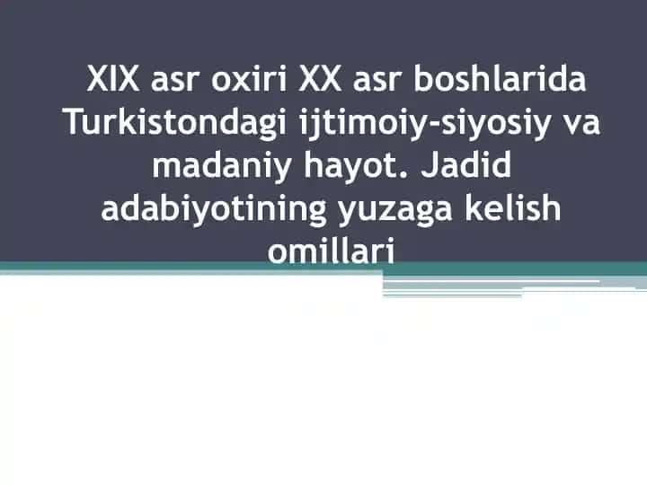 Turkiston jadid adabiyoti
