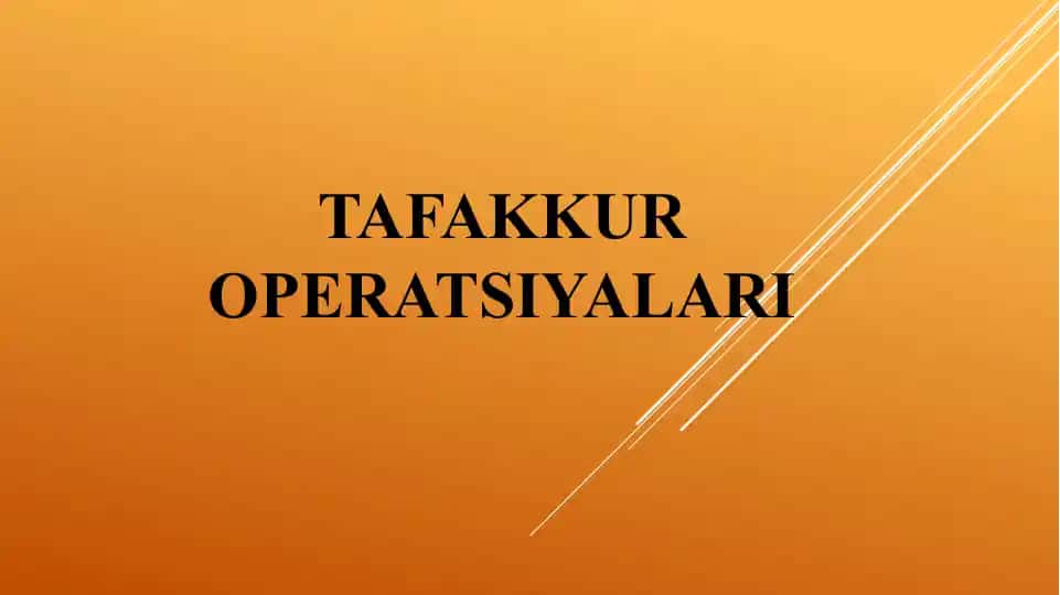 Tafakkuroperatsiyalari