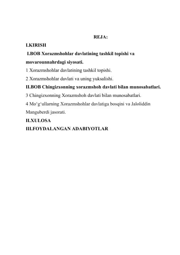 Xorazmshohlar davlati tashkil topishi va movarounnahrdagi siyosati