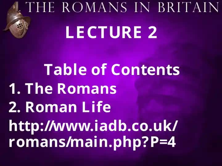 THE ROMANS IN BRITAIN