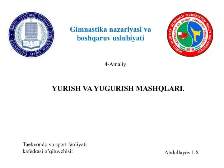 Gimnastika nazariyasi va boshqaruv uslubiyati