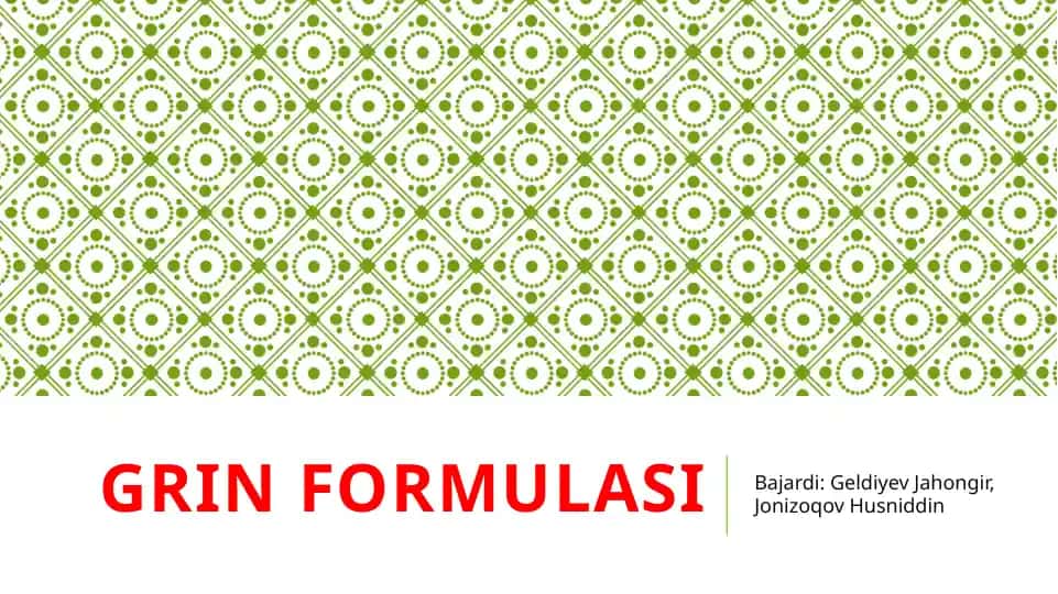 Grinformulasi