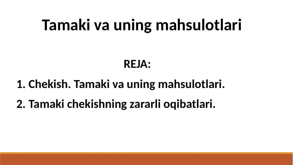 Tamaki va uning mahsulotlari