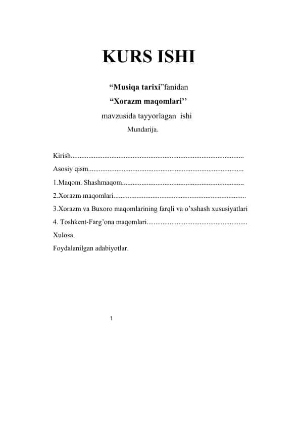 "Xorazm Maqomlari"