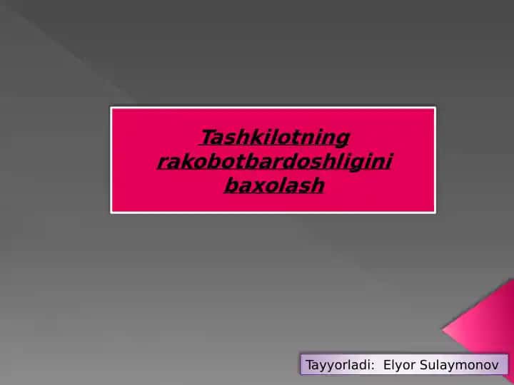 Innovatsiyalarni qabul qilish varivojlantirish