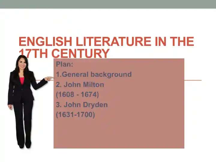 ENGLISH LITERATURE IN THE 17TH CENTURY