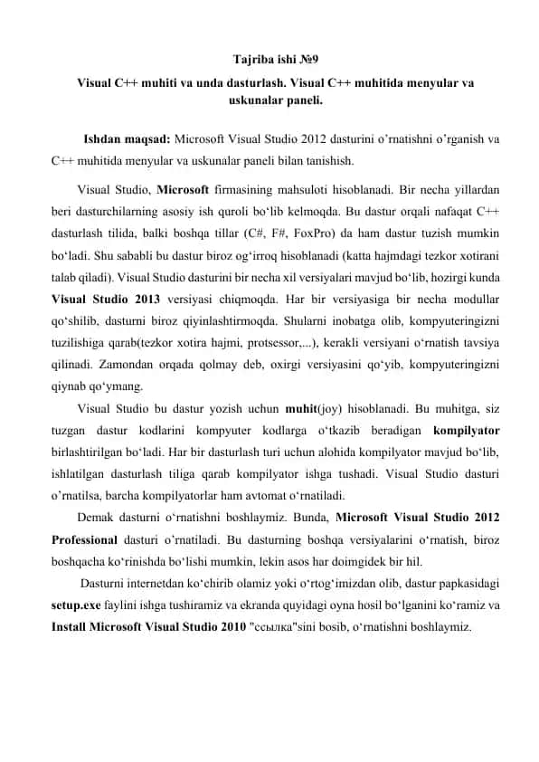 Microsoft Visual Studio 2012 Professional