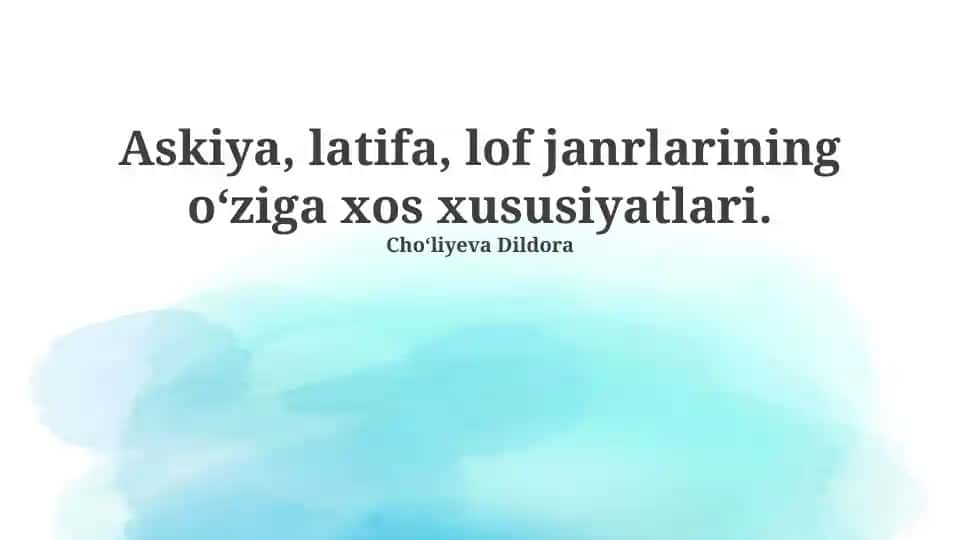 Latifa, Askiya va Lof janrlarining o'xshashliklari