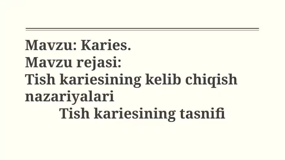 Tish kariesi