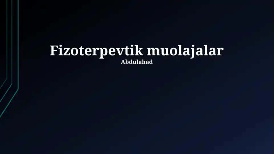 Fizoterapevtik muolajalar